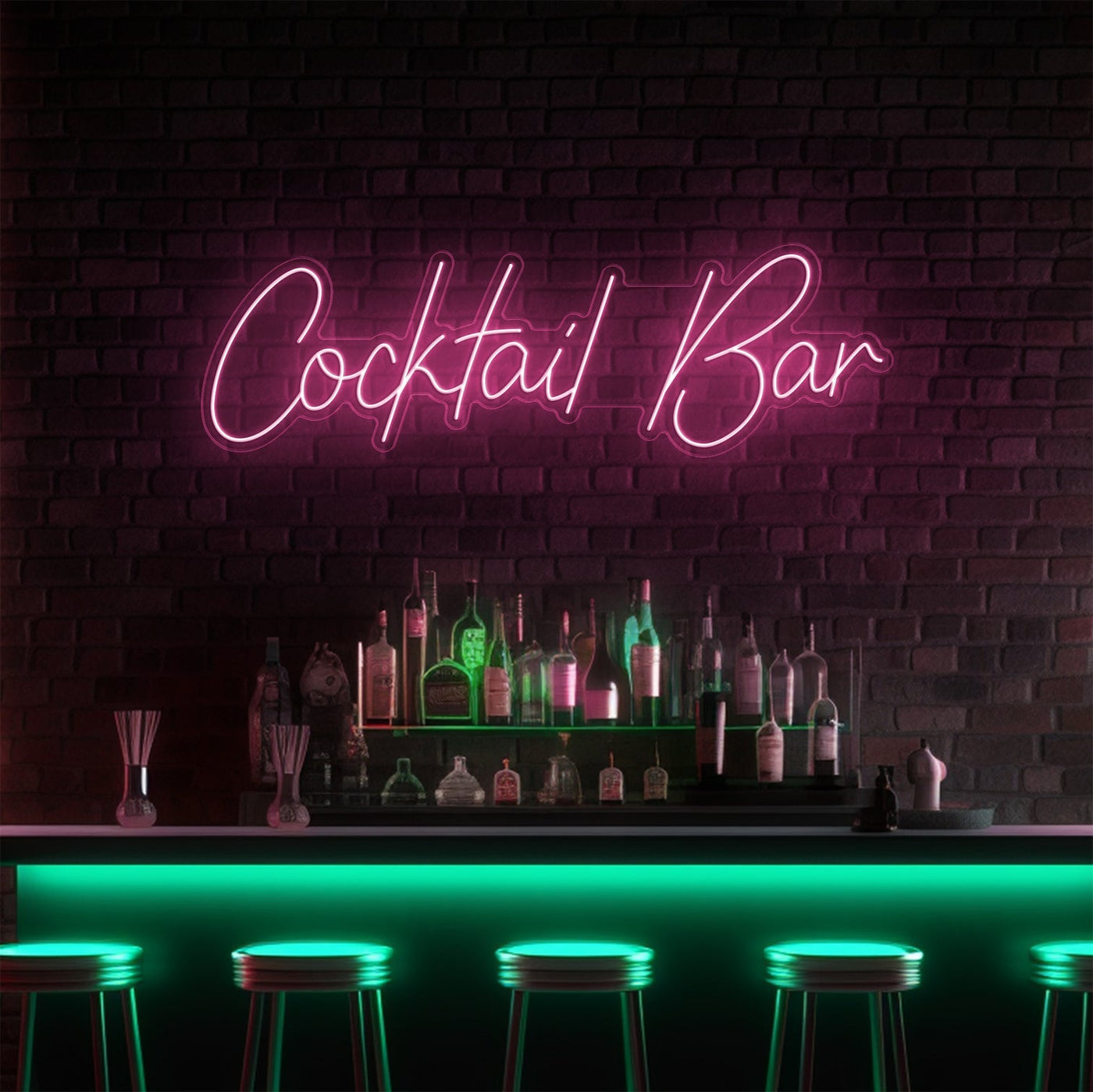 Cocktail Bar LED Neon Sign - 40 InchDark Blue
