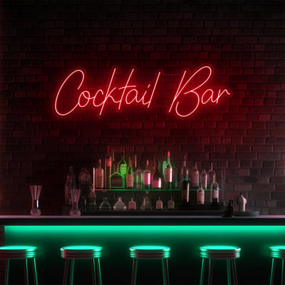 Cocktail Bar LED Neon Sign - 40 InchRed