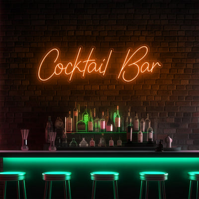 Cocktail Bar LED Neon Sign - 40 InchDark Orange