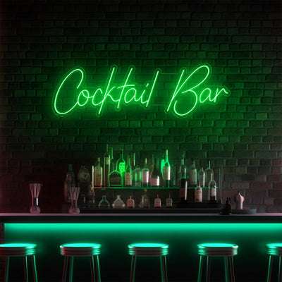 Cocktail Bar LED Neon Sign - 40 InchGreen