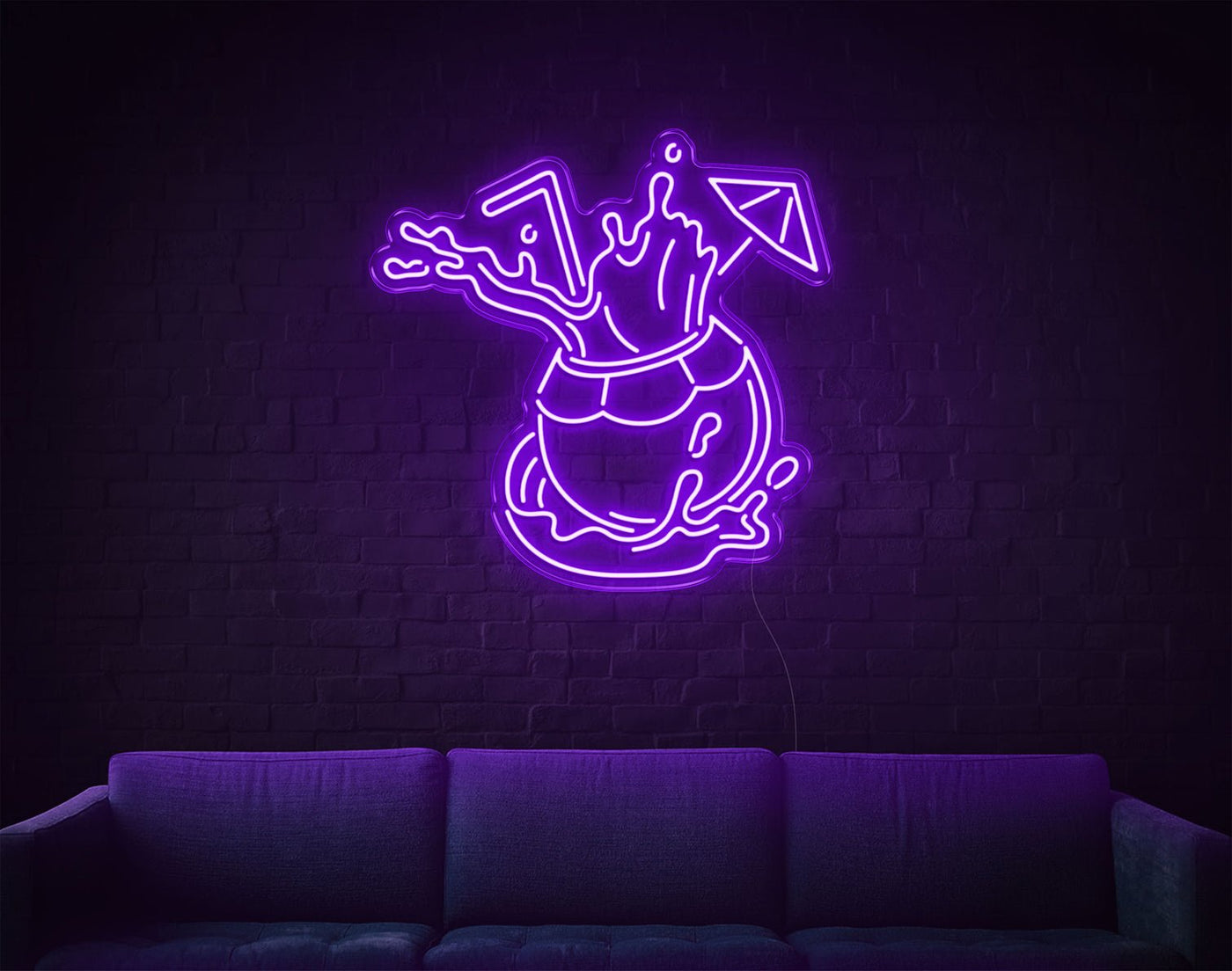 Coconut LED Neon Sign - 28inch x 28inchHot Pink