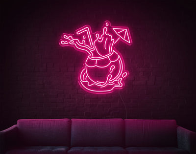 Coconut LED Neon Sign - 28inch x 28inchLight Pink
