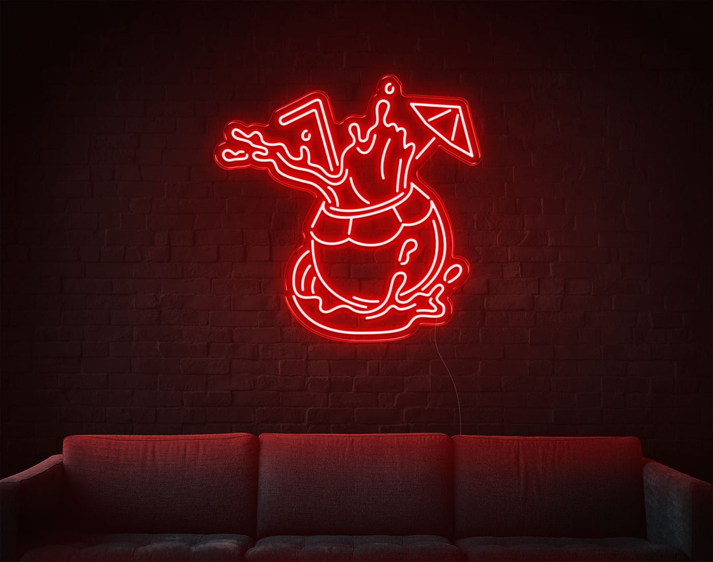Coconut LED Neon Sign - 28inch x 28inchRed