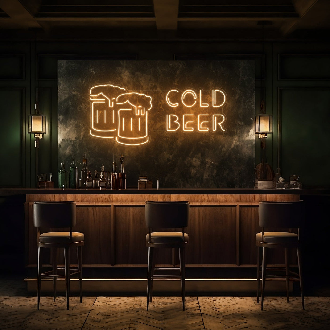 Cold Beer LED Neon Sign - 40 InchWarm White