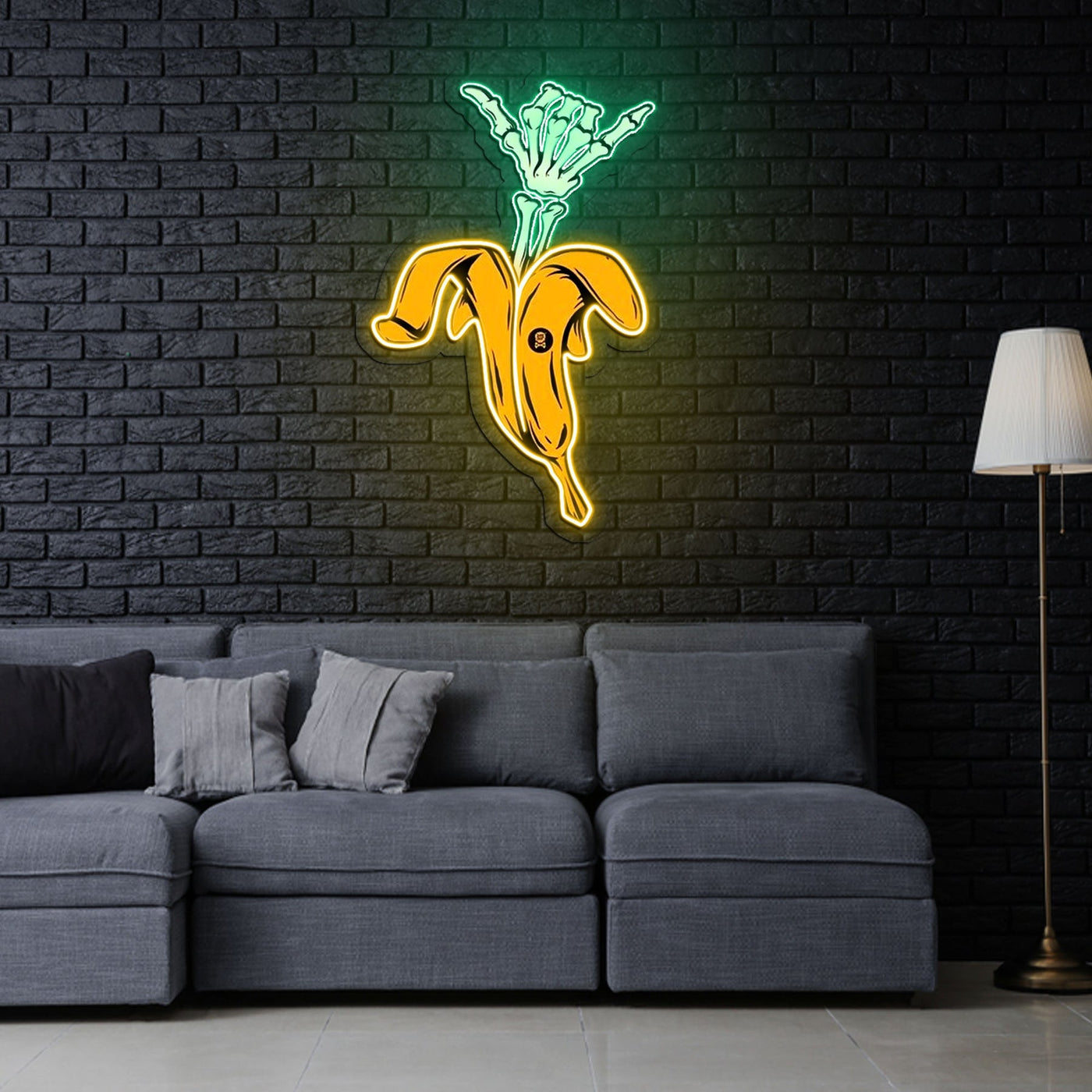 Cool Banana Neon Sign x Acrylic Artwork - 2ftLED Neon x Acrylic Print