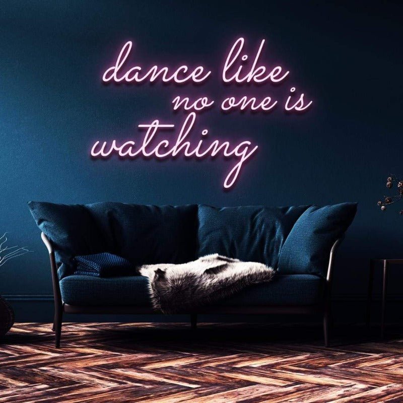 Dance like no one's watching neon sign pink