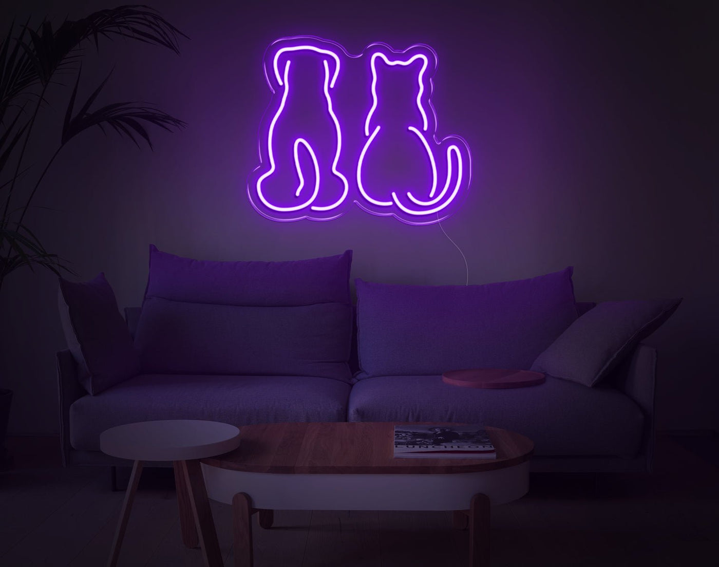 Dog And Cat V1 LED Neon Sign