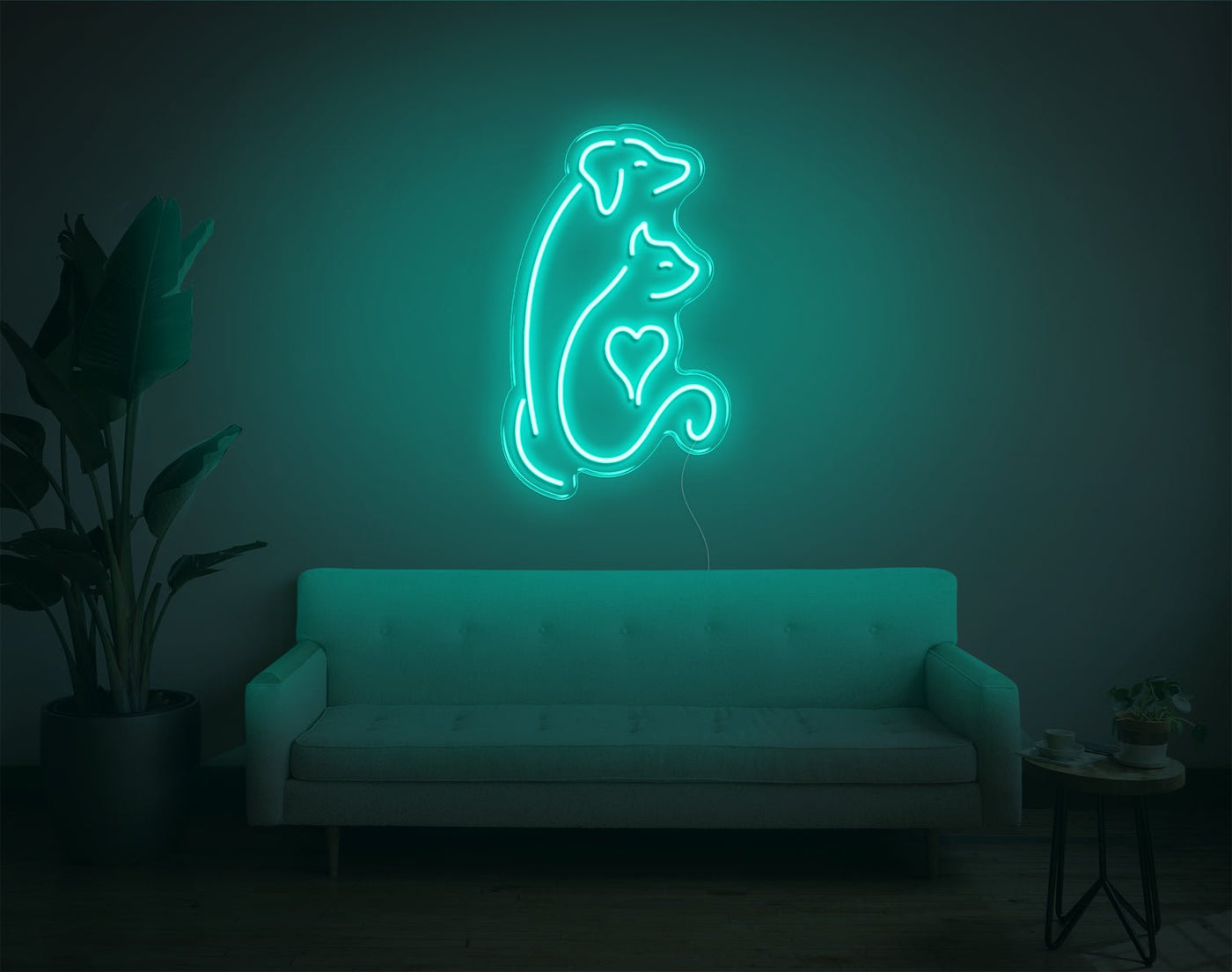 Dog And Cat V2 LED Neon Sign