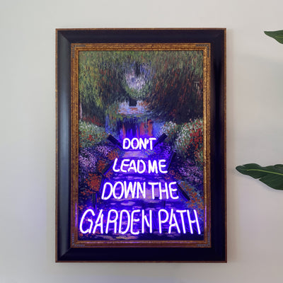 Down The Garden Path Neon Sign Wall Mounted -