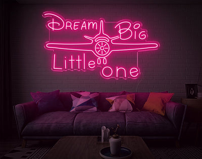 Dream Big Little One LED Neon Sign - 24inch x 42inchLight Pink