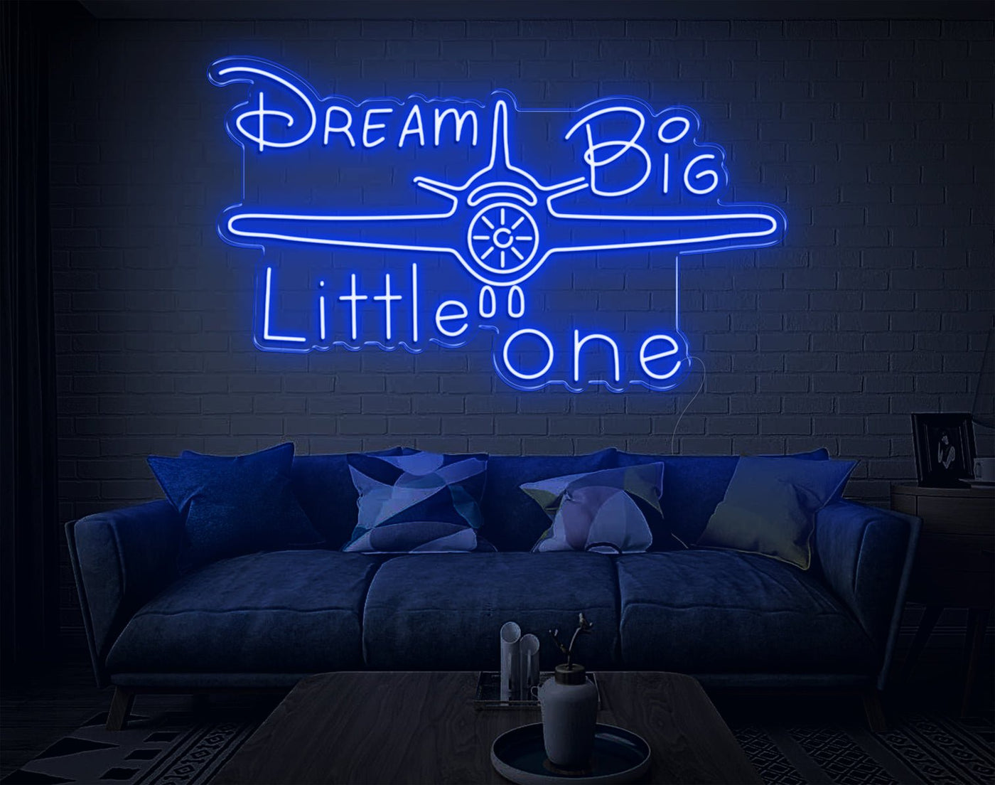 Dream Big Little One LED Neon Sign - 24inch x 42inchBlue