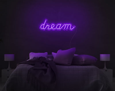Dream LED Neon Sign - 8inch x 26inchPurple