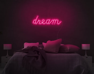 Dream LED Neon Sign - 8inch x 26inchLight Pink