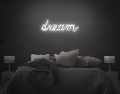 Dream LED Neon Sign - 8inch x 26inchWhite