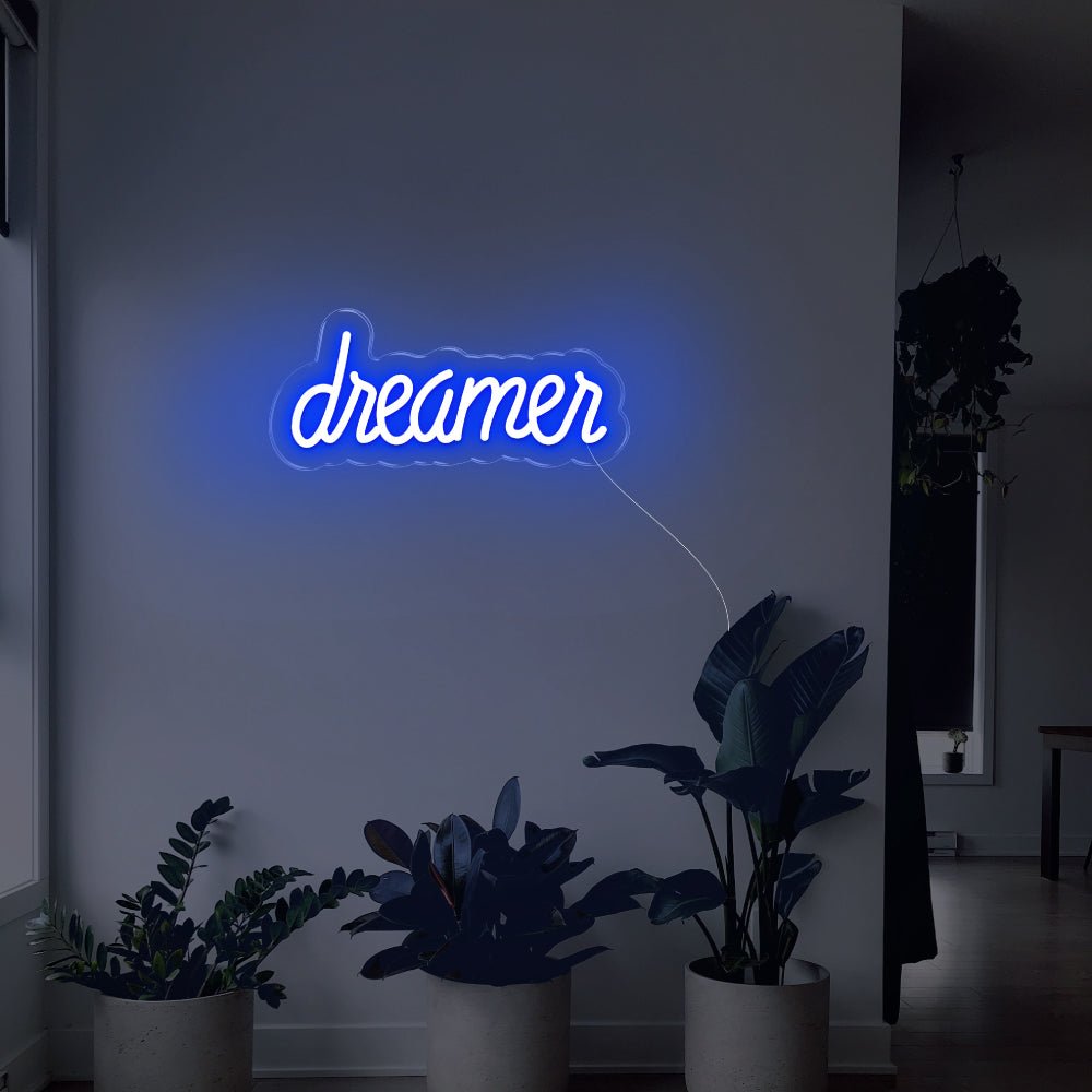 Dreamer LED Neon Sign - 14inch x 6inchBlue