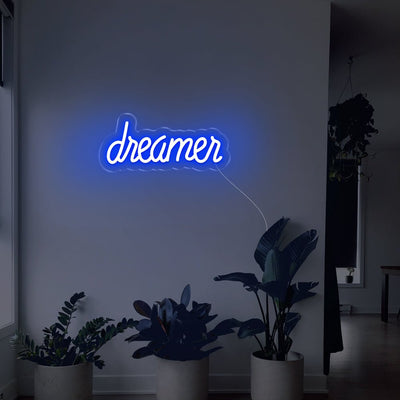 Dreamer LED Neon Sign - 14inch x 6inchBlue