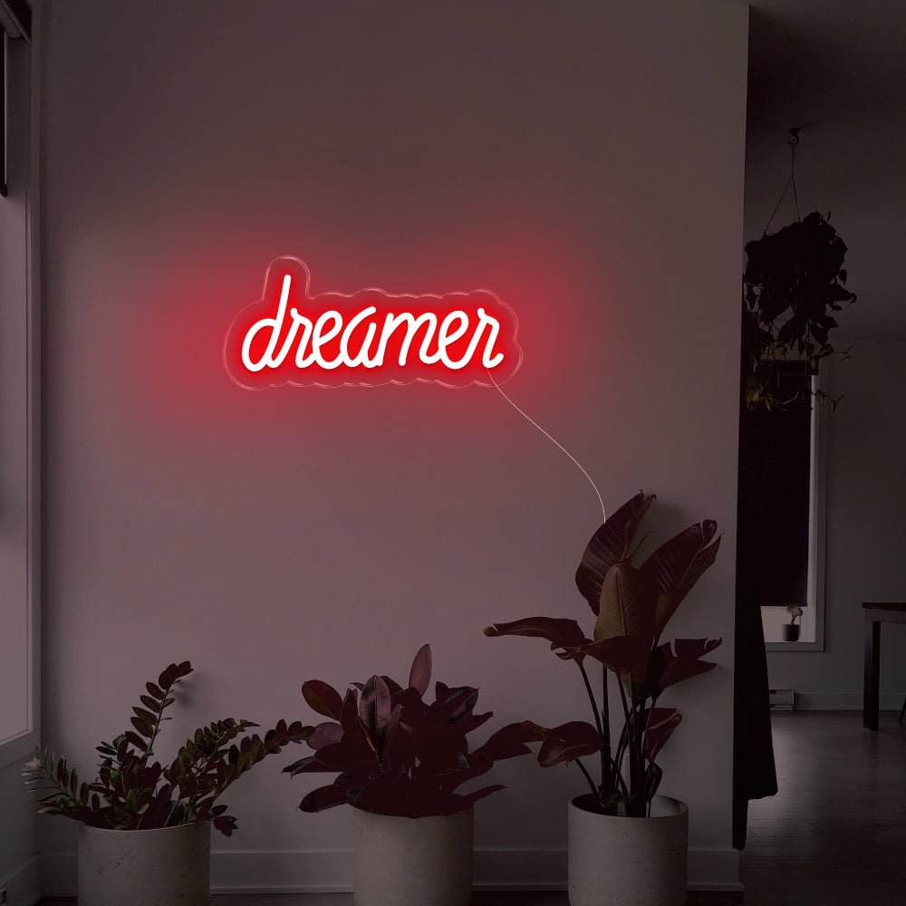 Dreamer LED Neon Sign - 14inch x 6inchRed