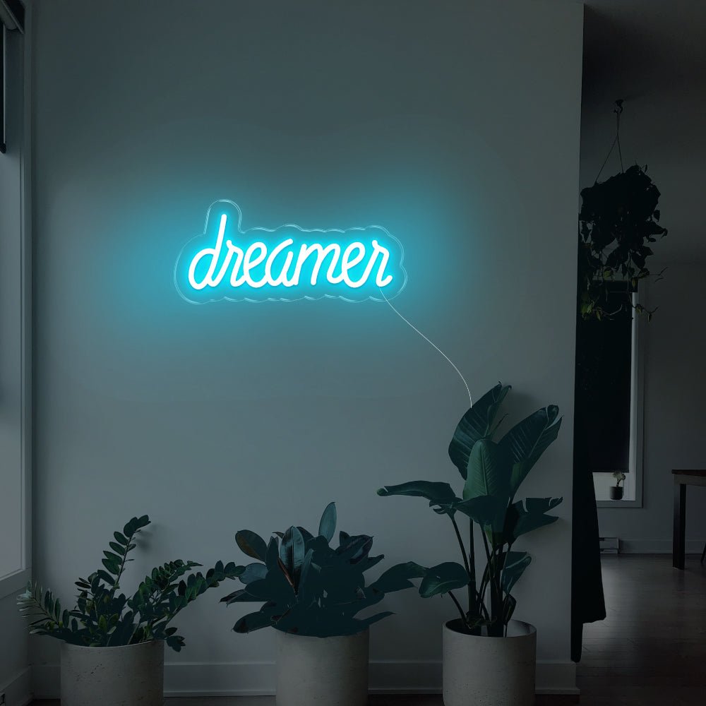 Dreamer LED Neon Sign - 14inch x 6inchTurquoise