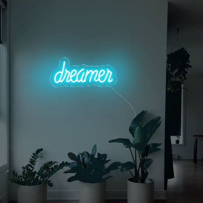 Dreamer LED Neon Sign - 14inch x 6inchTurquoise