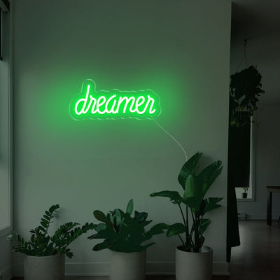 Dreamer LED Neon Sign - 14inch x 6inchDark Orange