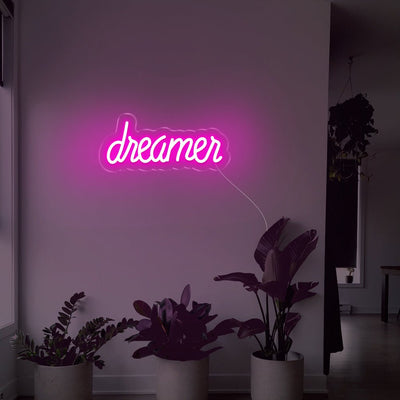 Dreamer LED Neon Sign - 14inch x 6inchHot Pink
