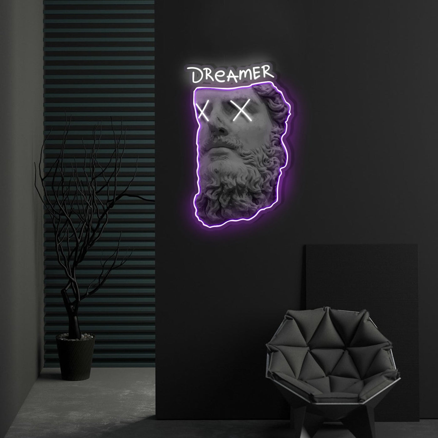 "Dreamer" Neon x Acrylic Artwork - 2ft x 1.3ftLED Neon x Acrylic Print