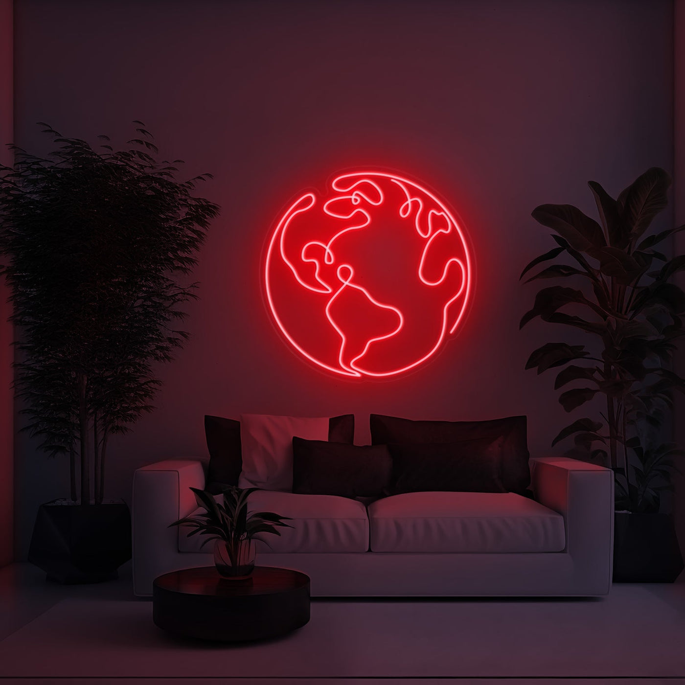 Earth Aesthetic LED Neon Sign - 30 InchRed