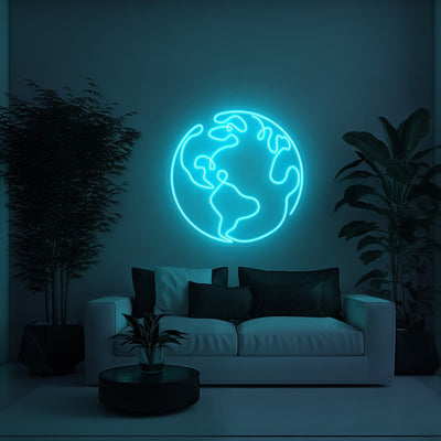 Earth Aesthetic LED Neon Sign - 30 InchTurquoise