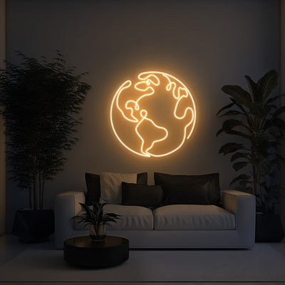 Earth Aesthetic LED Neon Sign - 30 InchWarm White