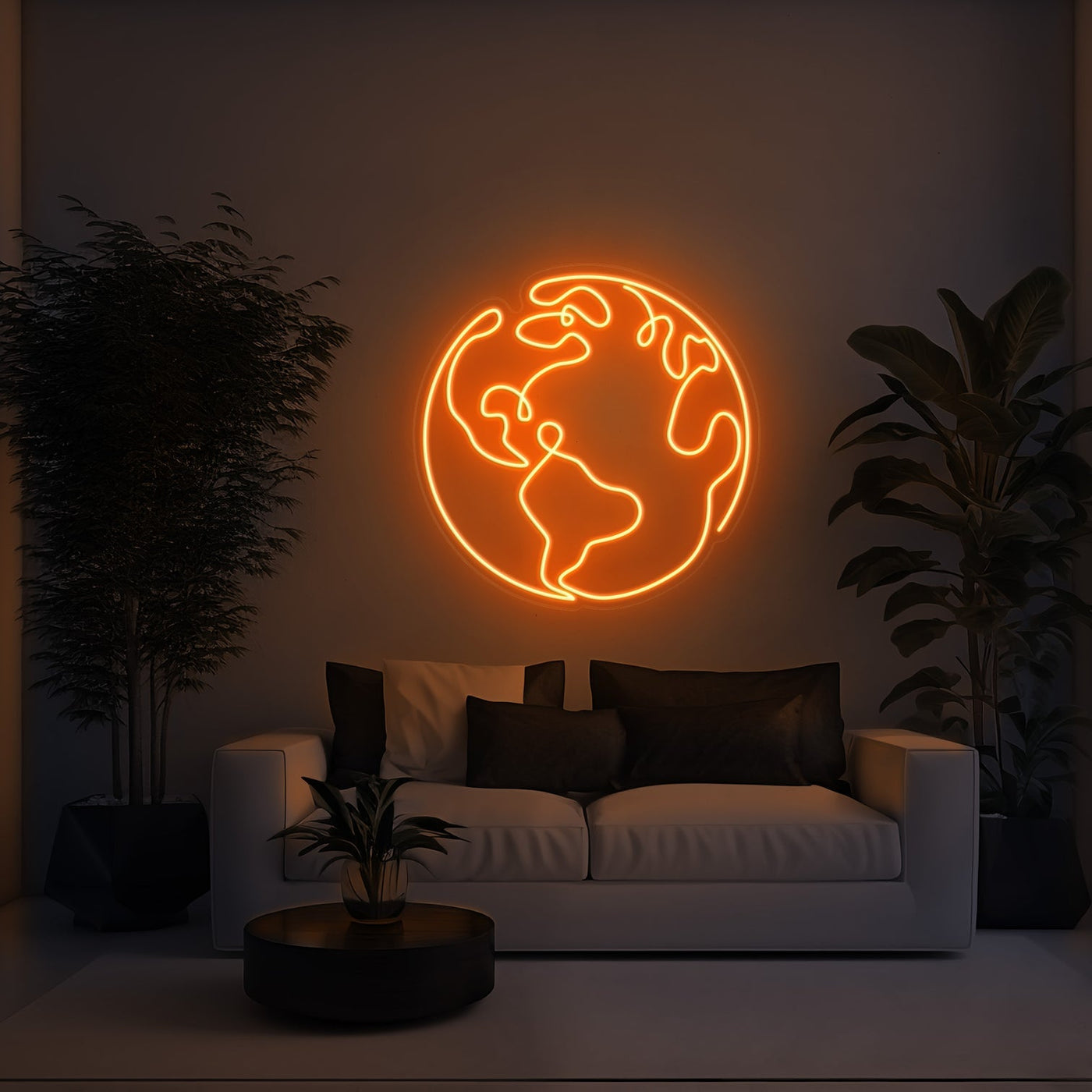 Earth Aesthetic LED Neon Sign - 30 InchDark Orange