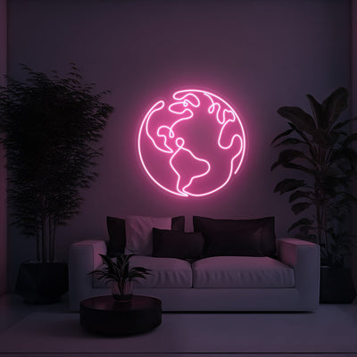 Earth Aesthetic LED Neon Sign - 30 InchGolden Yellow
