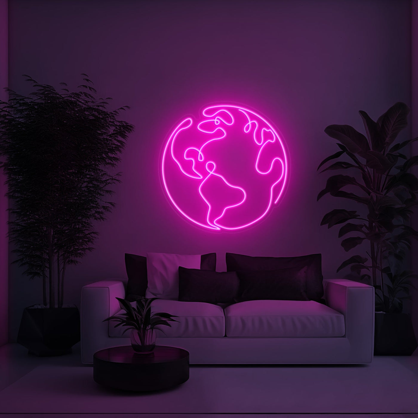 Earth Aesthetic LED Neon Sign - 30 InchHot Pink
