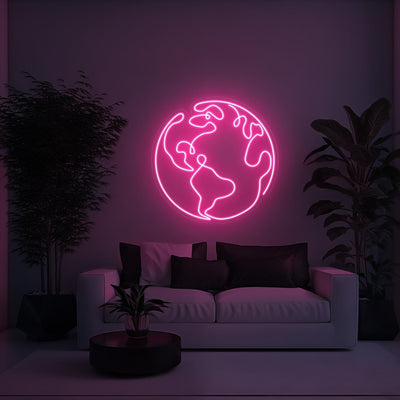 Earth Aesthetic LED Neon Sign - 30 InchLight Pink