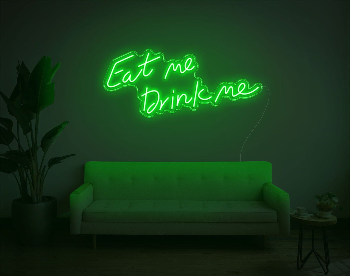Eat Me Drink Me LED Neon Sign - 15inch x 34inchGreen