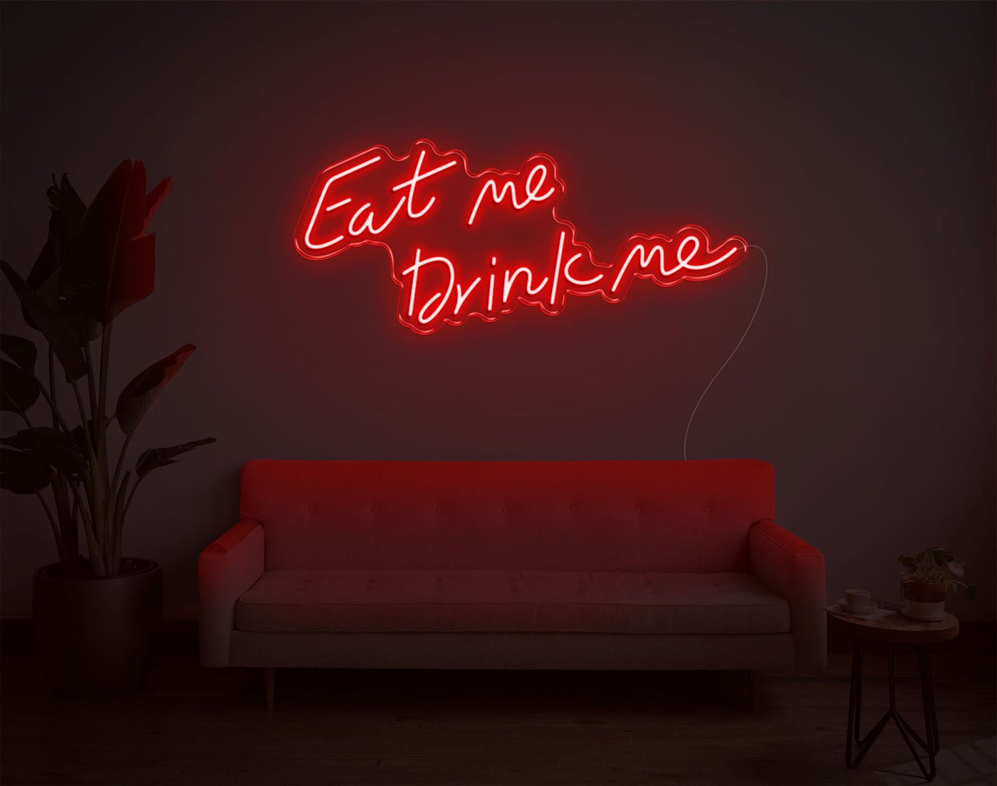 Eat Me Drink Me LED Neon Sign - 15inch x 34inchRed