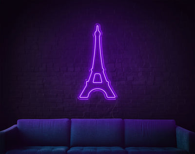 Eiffel Tower LED Neon Sign - 32inch x 17inchPurple