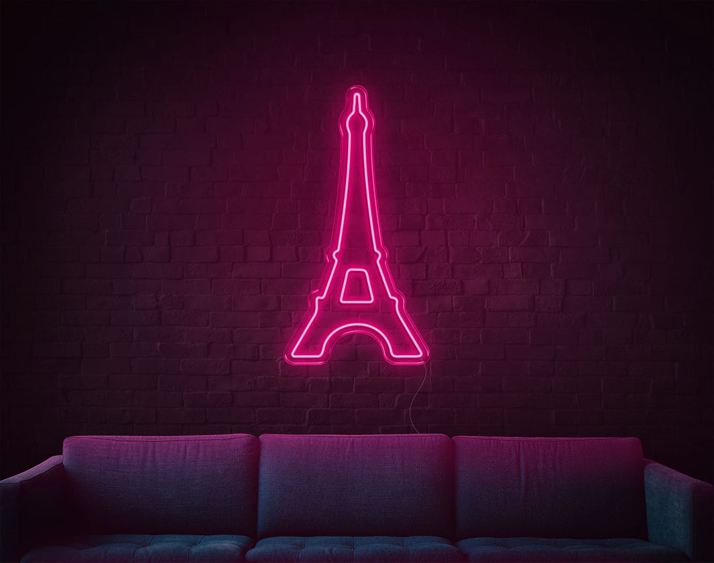Eiffel Tower LED Neon Sign - 32inch x 17inchLight Pink