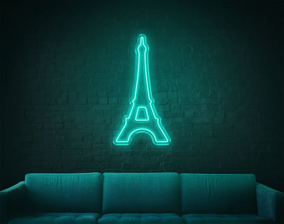 Eiffel Tower LED Neon Sign - 32inch x 17inchTurquoise