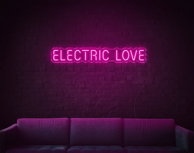 Electric Love LED Neon Sign - 5inch x 31inchHot Pink