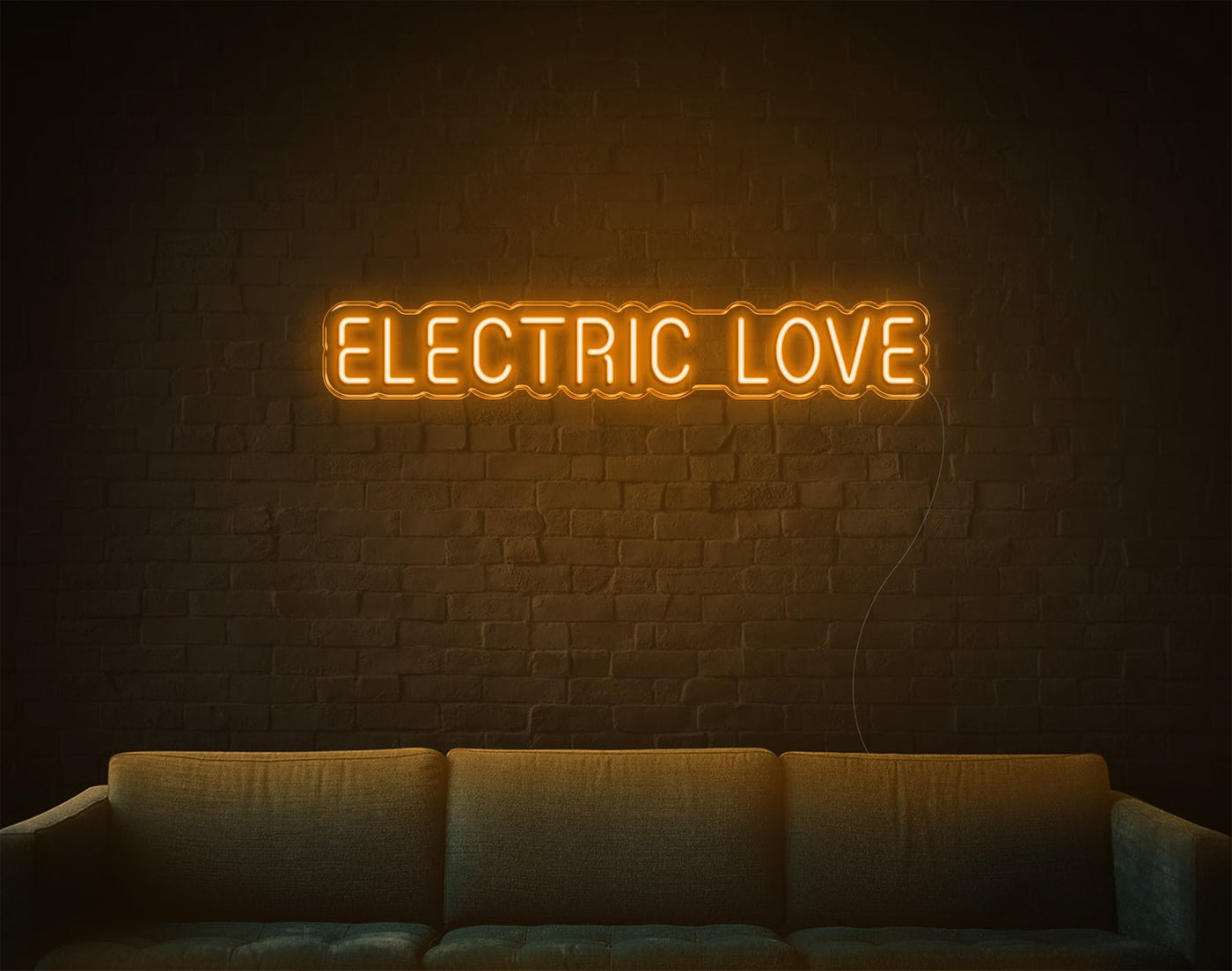 Electric Love LED Neon Sign - 5inch x 31inchOrange