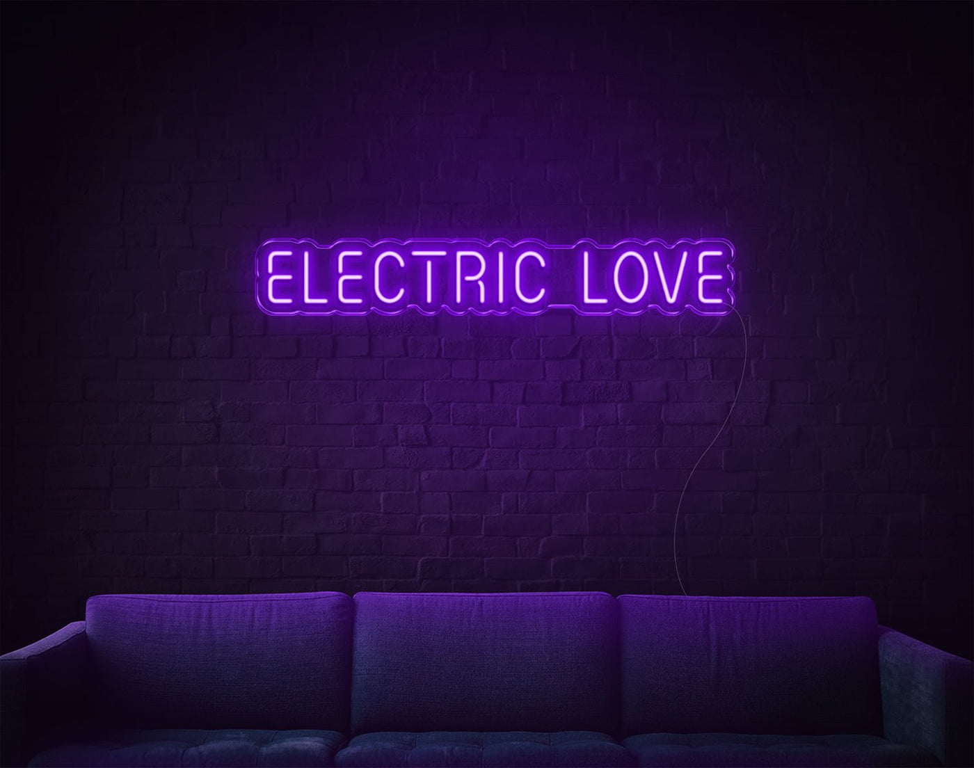Electric Love LED Neon Sign - 5inch x 31inchPurple