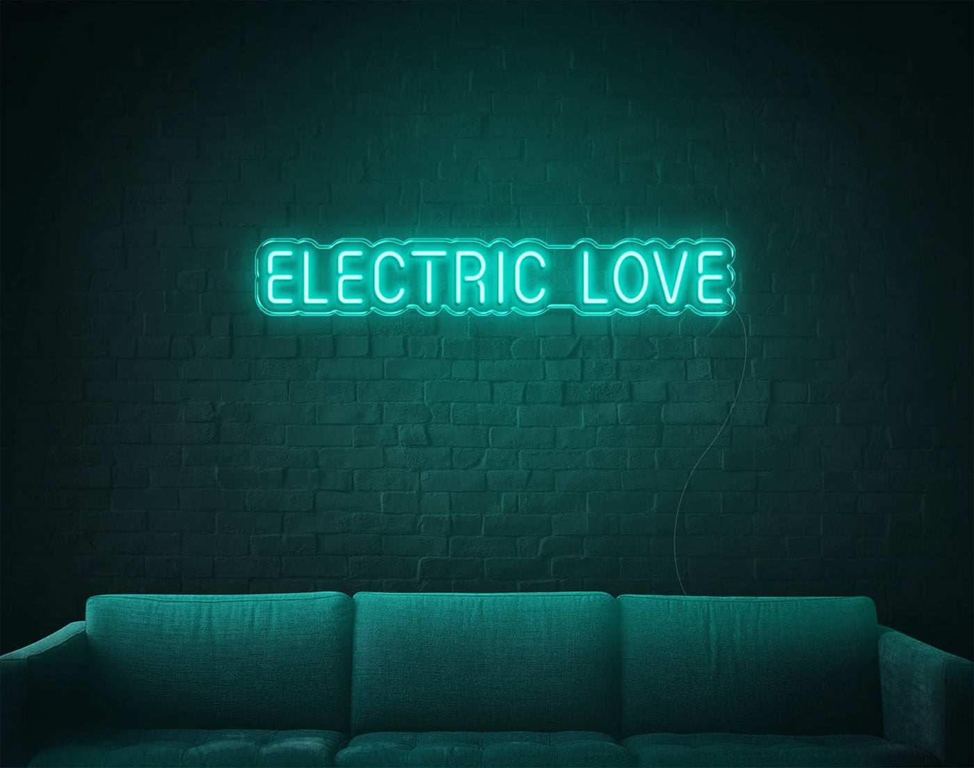 Electric Love LED Neon Sign - 5inch x 31inchTurquoise