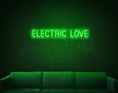 Electric Love LED Neon Sign - 5inch x 31inchGreen