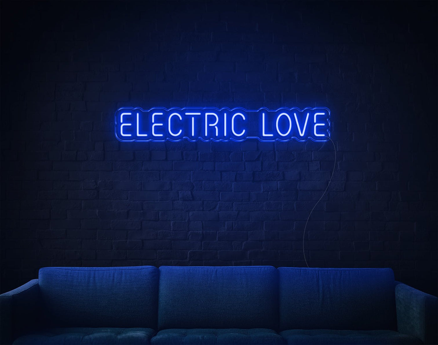 Electric Love LED Neon Sign - 5inch x 31inchBlue