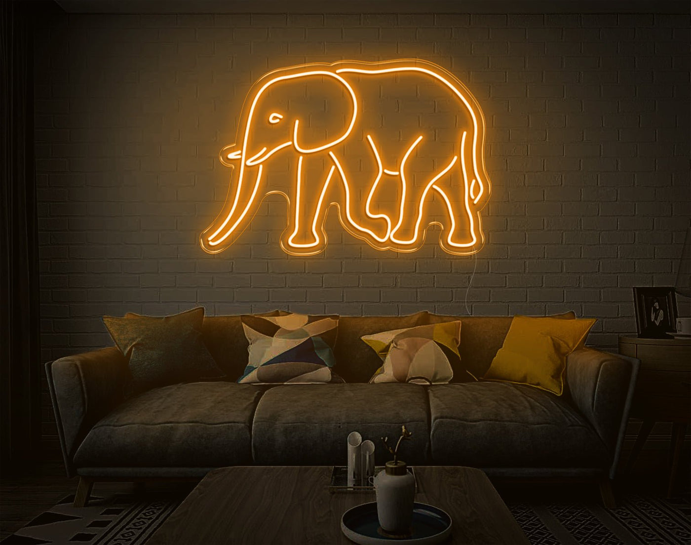 Elephant LED Neon Sign - 7inch x 11inchHot Pink