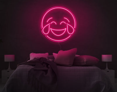 Emoticon LED Neon Sign - 14inch x 14inchLight Pink