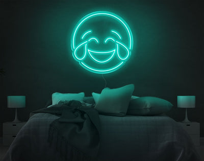 Emoticon LED Neon Sign - 14inch x 14inchTurquoise