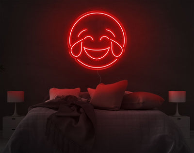 Emoticon LED Neon Sign - 14inch x 14inchRed