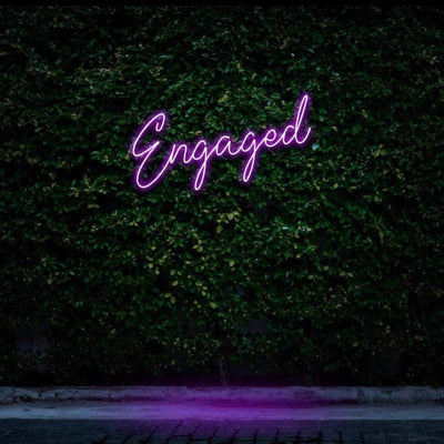 Engaged Neon Sign - Purple20 inches