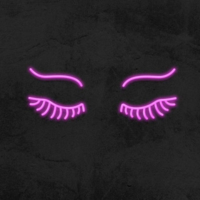 EYES WITH LASHES Neon Sign - Pink20 inches